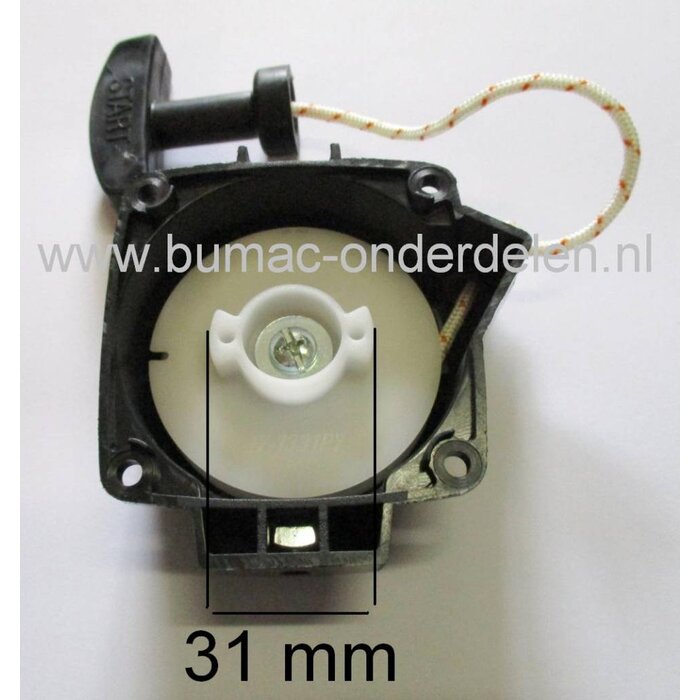 Handstarter voor Echo - Shindaiwa Bosmaaiers, Grondboren, Stokheggenscharen, Kantensnijders, Strimmers, EDR-260, GT-230/231, HCA-260/261, PAS-, PE-230/231/260/2601, PHP-800, PPT-230/260, SHC-260/261, SHP-800, SRM-230/231/260/261/270, ECHO Repeteerstarters