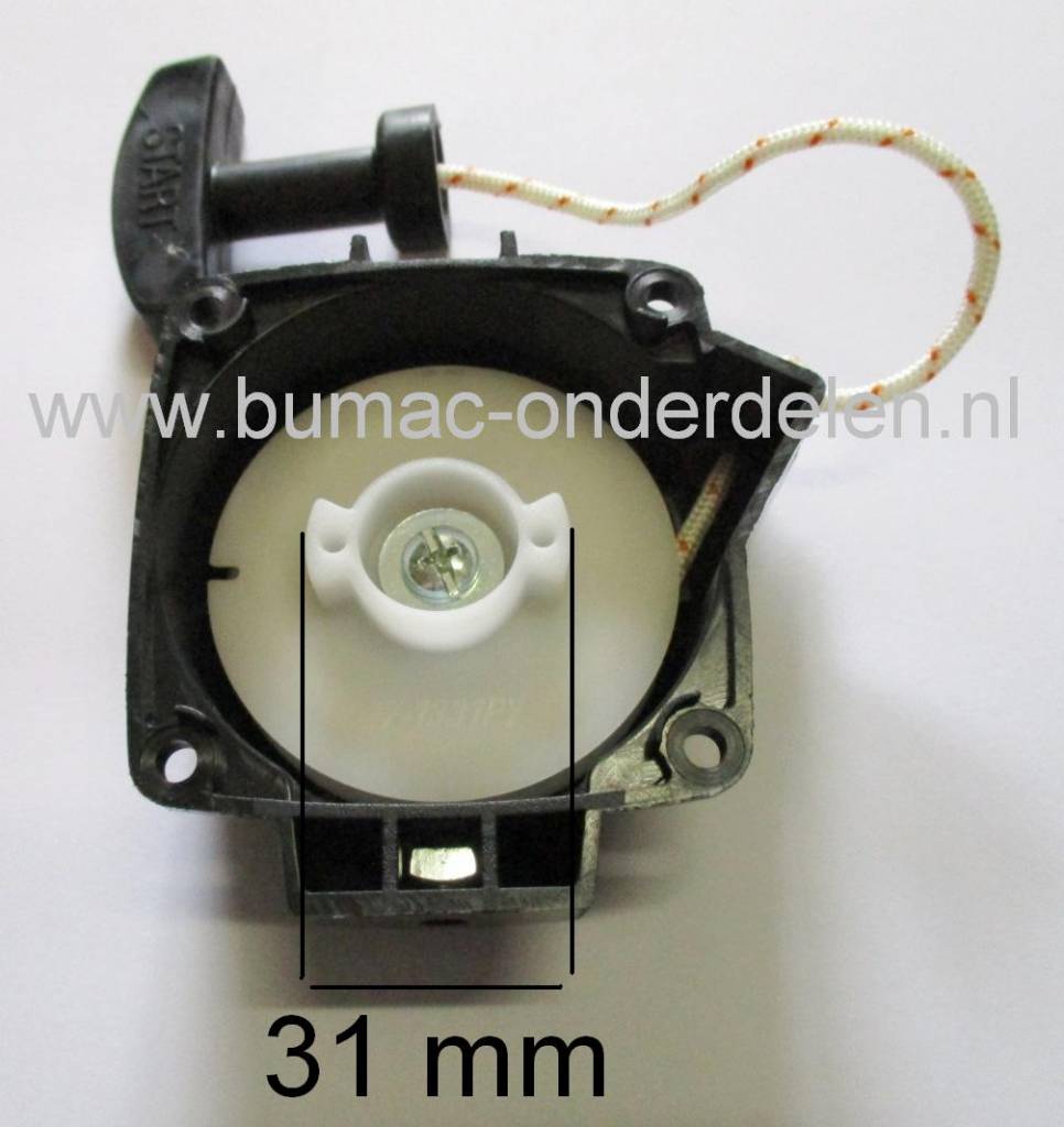 Handstarter voor Echo - Shindaiwa Bosmaaiers, Grondboren, Stokheggenscharen, Kantensnijders, Strimmers, EDR-260, GT-230/231, HCA-260/261, PAS-, PE-230/231/260/2601, PHP-800, PPT-230/260, SHC-260/261, SHP-800, SRM-230/231/260/261/270, ECHO Repeteerstarters