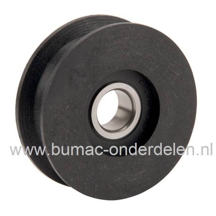 Spanpoelie voor John Deere, Sabo en Ibea Cirkelmaaiers, Loopmaaiers, Grasmaaiers, Spanriemschijven, Riemspanrollen, Poelie's, JOHN DEERE, SABO, IBEA V-snaar pouly's voor Gazonmaaiers