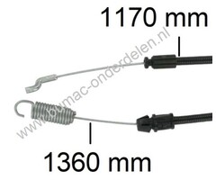 Kabel Wiel Aandrijving voor Stiga, CastelGarden, Mountfield en Alpina Grasmaaier Stiga Combi 48SQBW, 48SQBWB, 48S, 48SQB, 48SB, 53S, 53SQB, 53SB, 53SQBW Castelgarden NRL534WTR, NTL534WTR Koppelingskabel Grasmachine, Aandrijfkabel