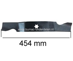 Mes 45,4 Cm voor MTD 50 Inch - 127 Cm Maaidek, Maaimes AP6200, AP6220K, AP9220K, All Rounder 1050, CC1224, DLX127SAL, GT1223, GT1224, GT1225, LTX1050, MF50-25SD, MF50-22ZT, MF50-23ZT, MF-24IZ, RZT50YM23/50 Zitmaaiers met 50" Maaibreedte Gutbrod, Bolens