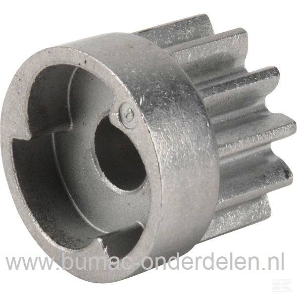 Tandwiel Wielaandrijving Rechts voor Stiga, Castelgarde, Mountfield en Alpina Grasmaaier, Grasmachine, Rondsel onder andere voor op NTL 534 WTRQ en Turbo 53 SE4Q Grasmaaier Grasmachine, Tandwiel voor as van Aandrijfbak voor Wielaandrijving, onderdeel