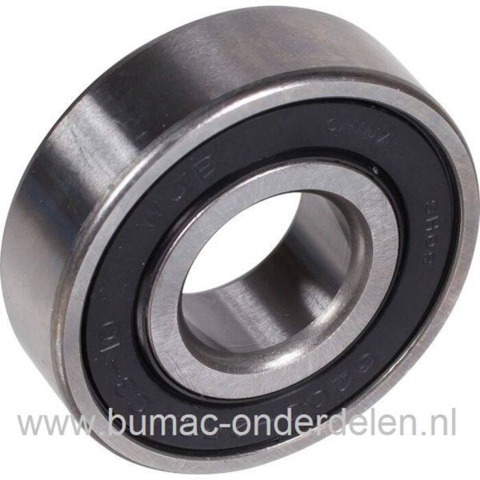 Lager voor Dubbele Poelie op Maaidek van MTD, Cub Cadet,Atco,YardMan, Wolf Zitmaaier, Tuintrekker Gesloten Kogellager komt onder andere voor Model 604G, AG6145, AG6150 Zijuitworp, Mulch Maaihuis