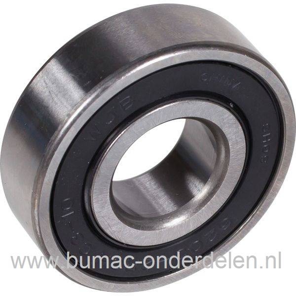 Lager voor Dubbele Poelie op Maaidek van MTD, Cub Cadet,Atco,YardMan, Wolf Zitmaaier, Tuintrekker Gesloten Kogellager komt onder andere voor Model 604G, AG6145, AG6150 Zijuitworp, Mulch Maaihuis