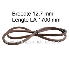 V snaar voor Aandrijving Messen van 42 Inch - 107 Cm Zijuitworp of Mulch Maaihuis op Zitmaaier - Tuintrekker van MTD, Yardman, Cub Cadet, Gutbrod en Wolf Aandrijfsnaar voor Zitmaaier 604G, AF6135, AG6145, AG6150K, DLX96SA, DLX107 SALK, DLX107SHL, HG6180
