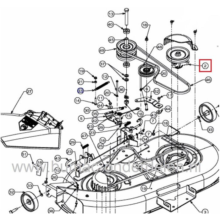 Lagerhuis Compleet voor MTD, Yardman, Cub Cadet, Gutbrod en Wolf Zitmaaier, Tuintrekker met 42 Inch - 107 Cm Zijuitworp of Mulch Maaidek, 604G, AF 6135, AG 6145, AG 6150 K, DLX 96 SA, DLX107 SALK, DLX 107 SHL, HG 6160, HG 6180, ZG 6170, AF 6135, AG 6145,