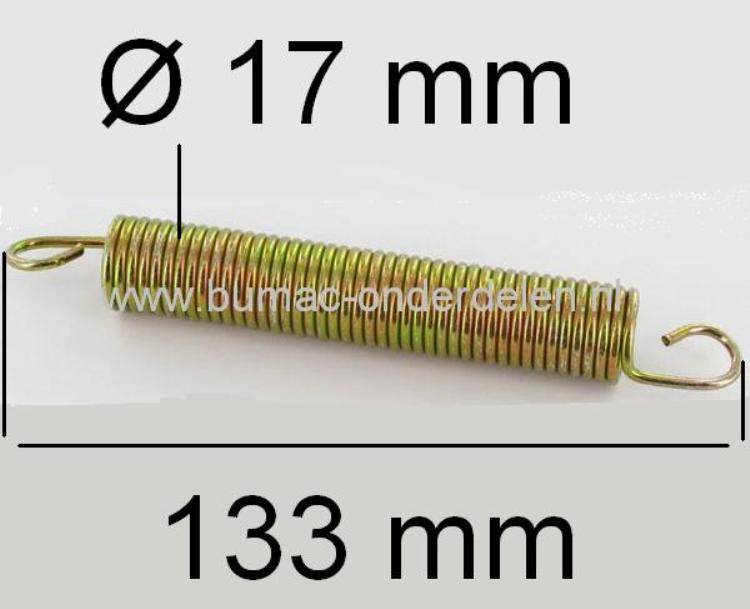 Veer voor Spanpoelie van MTD, Cub Cadet, Yard Man en Wolf Zitmaaier, Tuintrekker, Trekveer voor het op spanning brengen van de V snaar van Motor naar Maaidek zodat de Messen gaan Draaien voor Model 604G, AF 6135, AG 6145, AG 6150 K, DLX 96 SA, DLX107 SALK