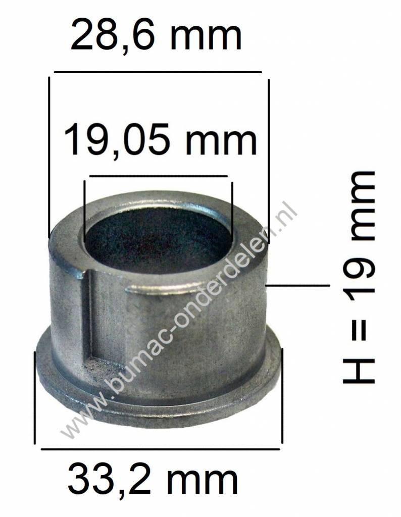 Wiellager voor JohnDeere, Simplicity, Snapper en Ariens Zitmaaier, Tuintrekker, Flenslager, Bus voor Voorwiel bij JohnDeere, Ariens 12970, 12971, 12972, 12979, 12981, 12982, 12984, 12995, 55028, Simplicity 3100, 4200, 5200, 6500
