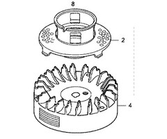 Startercup (hoge uitvoering) voor Honda GXV160 Motoren met 5,5 Pk, Grasmaaiers, Benzinemaaiers, Loopmaaiers.
