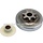 Stihl Aandrijftandwiel 3/8" - 7T Picco met Wormwiel voor Aandrijving Oliepomp bij Benzinekettingzagen 020, 020T, MS200, MS200T, Koppelingstrommel met Transportwiel Olie Pomp STIHL 020, 020 T, MS 200, MS 200 T, Kettingaandrijftandwiel Stihl Kettingzaag, Mo