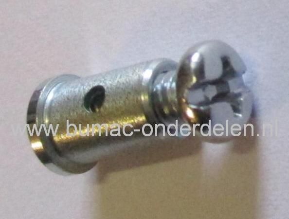 Schroefnippel voor Kabel T/m 1,8 mm Schroefnippel Lengte 10 mm, Diameter Ø 6 mm, Kabelton voor Zitmaaier, Tuintrekker, Frontmaaier, Tuinfrees, Hakfrees, Grasmaaier, Veegmachine, Cart, Skelter, Brommer Schroefton