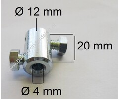 Schroefnippel - Kabelverbinder voor Kabel T/m Ø 4 mm voor Koppelingskabel - Chokekabel - Remkabel - Stuurkabel - Gaskabel - Bedieningskabel van Trekker, Grasmaaier, Zitmaaier, Frontmaaier, Scooter, Quad, Brommer, Auto, Skelte