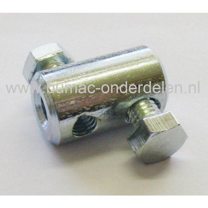 Schroefnippel - Kabelverbinder voor Kabel T/m Ø 4 mm voor Koppelingskabel - Chokekabel - Remkabel - Stuurkabel - Gaskabel - Bedieningskabel van Trekker, Grasmaaier, Zitmaaier, Frontmaaier, Scooter, Quad, Brommer, Auto, Skelte