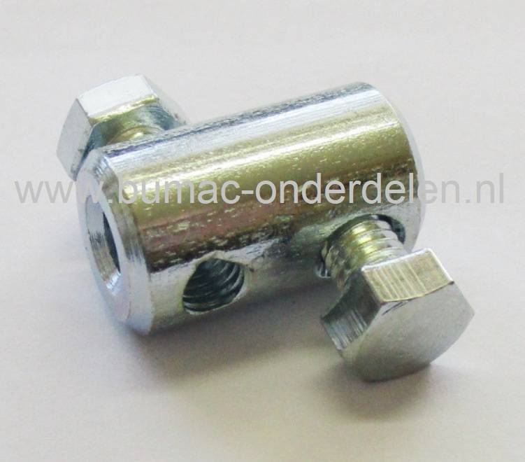 Schroefnippel - Kabelverbinder voor Kabel T/m Ø 4 mm voor Koppelingskabel - Chokekabel - Remkabel - Stuurkabel - Gaskabel - Bedieningskabel van Trekker, Grasmaaier, Zitmaaier, Frontmaaier, Scooter, Quad, Brommer, Auto, Skelte