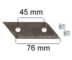 Hakselaar Mes voor ALKO Dynamic H1800 - H2200 - H2200RS - H3000 - H3200, Newtec - Power Slider - Avantec, Al-ko Hakselaarmes met 2 Torx Bouten M8 x 10