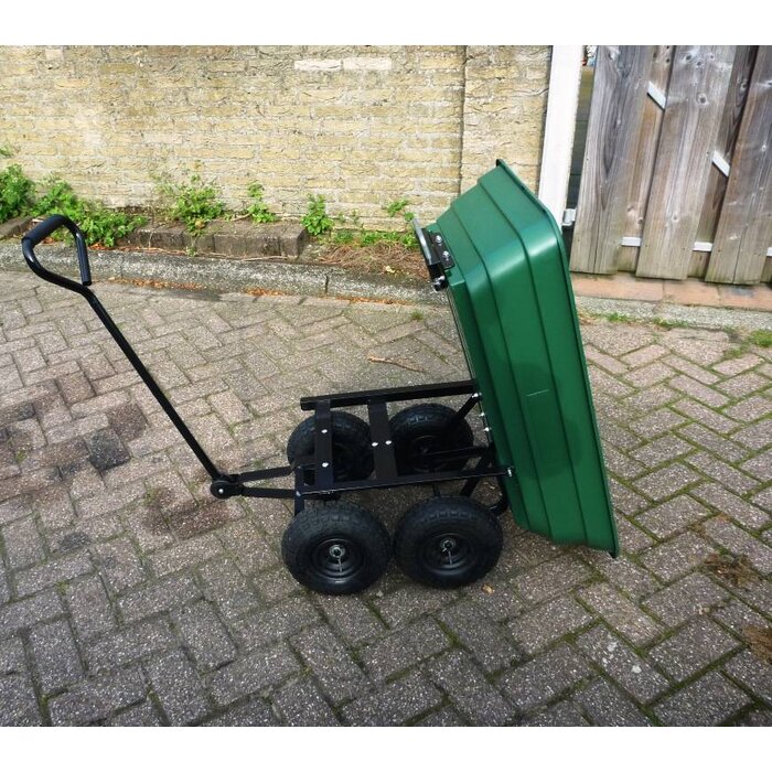 Kiepbare Aanhanger - Getrokken model voor Tuinafval - Brandhout en dergelijk.