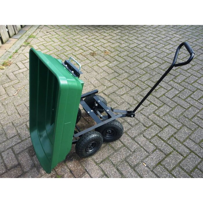 Kiepbare Aanhanger - Getrokken model voor Tuinafval - Brandhout en dergelijk.