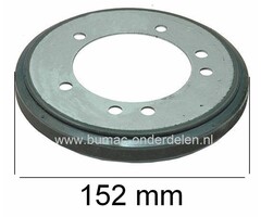 Aandrijfschijf voor Ariëns - Stiga - Snapper - Simplicity - Murray - Bolens - JohnDeere, Schijf voor Aandrijving van de Achterwielen bij Grasmaaiers - Benzinemaaiers - Loopmaaiers, Aandrijfschijven voor Haakseoverbrenging, Frictieplaat