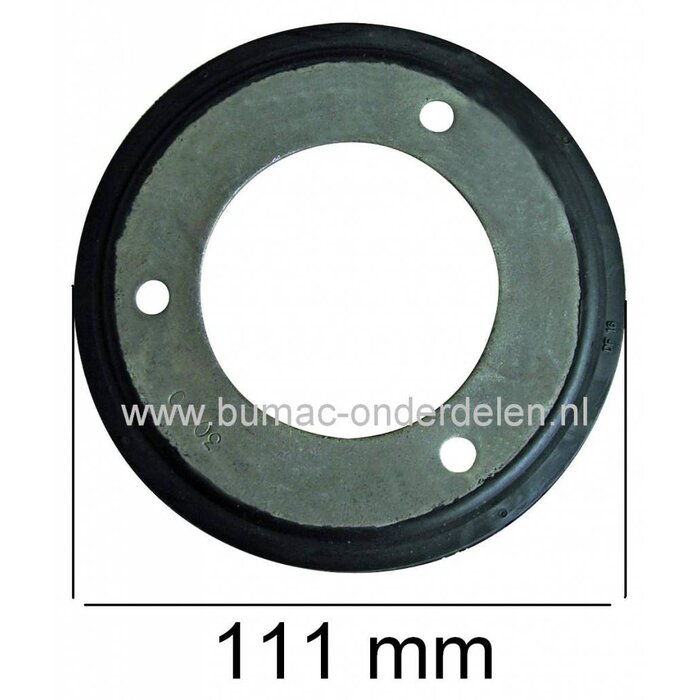 Aandrijfschijf voor Ariens, Murray, Johndeere, Stiga en Noma Grasmaaier, Sneeuwfrees, Frictieschijf, Frictiewiel, Schijf met Rubber voor Stiga 030, 1333, 522, 524, 825, 827, 928, Snow Buster, Snow King, Snow Master, Ariens Sno-Thro, 24" Sno-Thro, LM21, L