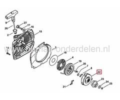 Stihl Hulpveer met Huis voor Ergostart - Easy2start Startmechanisme op Kettingzaag Stihl MS231, MS241, MS251, Stihl Startveer - Hulpveer voor Stihl MS 231, MS 231 CBE, MS 241, MS 241 CBE, MS 251, MS 251 CBE, MS 251 CBEQ Motorzaag
