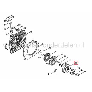 Stihl Hulpveer met Huis voor Ergostart - Easy2start Startmechanisme op Kettingzaag Stihl MS231, MS241, MS251, Stihl Startveer - Hulpveer voor Stihl MS 231, MS 231 CBE, MS 241, MS 241 CBE, MS 251, MS 251 CBE, MS 251 CBEQ Motorzaag