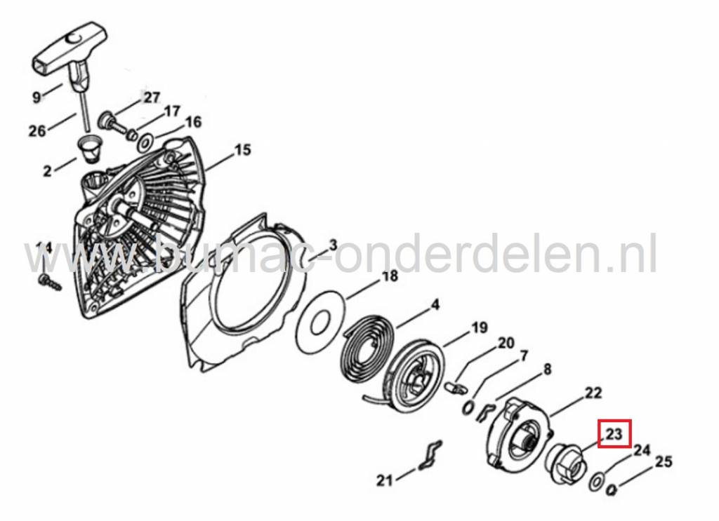 Stihl Meenemer voor Ergostart - Easy2start Startmechanisme voor Stihl Kettingzaag MS231, MS241, MS251, Stihl Meenemer voor Stihl MS 231, MS 231 CBE, MS 241, MS 241 CBE, MS 251, MS 251 CBE, MS 251 CBEQ Motorzaag onderdeel