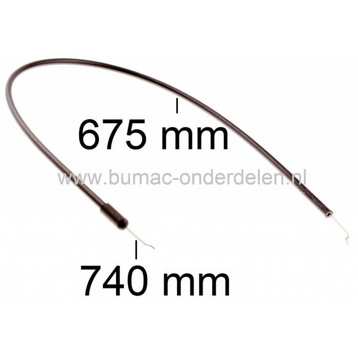 Gaskabel voor Husqvarna en Jonsered Frontmaaier Rider 13, Rider 14 Pro, Rider 15 C, Rider 850 HST, Rider 850 HST Pro, Rider 970-12, Rider 11, Rider 16, Rider 16 H, Rider 850, Rider 970 HST BioClip, FR2111M, FR2113, FR2115