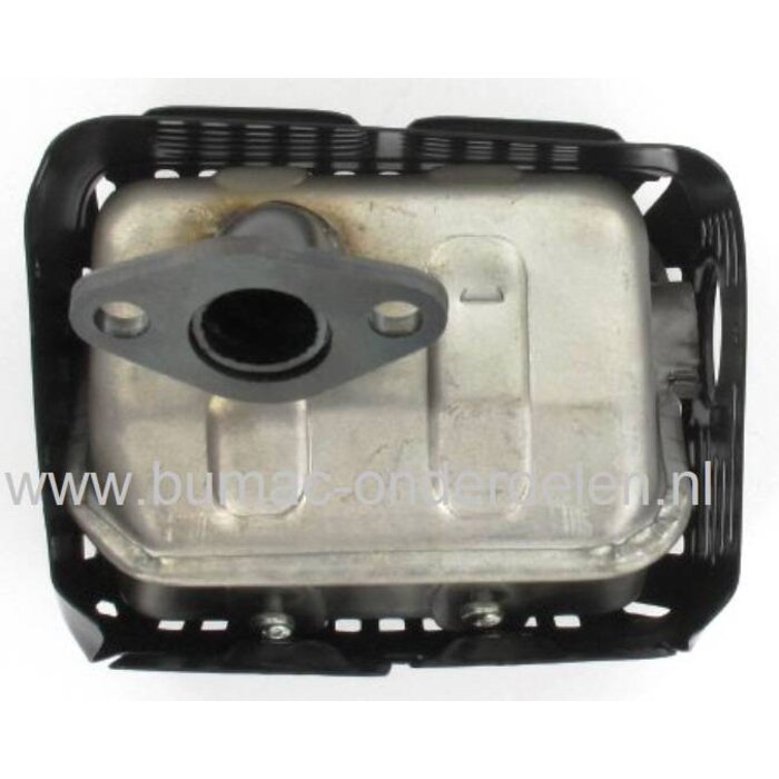 Uitlaat voor Honda GX110 - GX120 - GX140 - GX160 Motor op Waterpomp - Tuinfrees - Generator - Trilplaat - Houtversnipperaar - Aggregaat enz, Uitlaat met Hitteschild Compleet