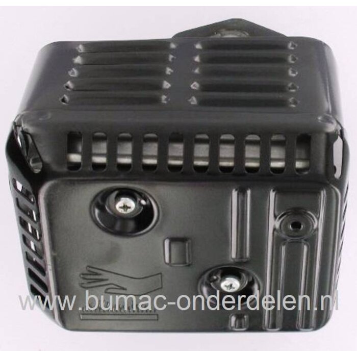 Uitlaat voor Honda GX110 - GX120 - GX140 - GX160 Motor op Waterpomp - Tuinfrees - Generator - Trilplaat - Houtversnipperaar - Aggregaat enz, Uitlaat met Hitteschild Compleet