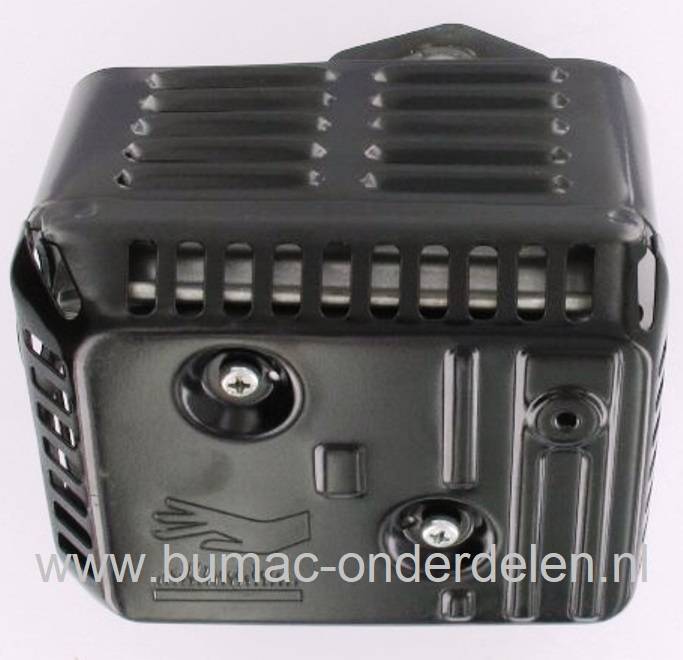 Uitlaat voor Honda GX110 - GX120 - GX140 - GX160 Motor op Waterpomp - Tuinfrees - Generator - Trilplaat - Houtversnipperaar - Aggregaat enz, Uitlaat met Hitteschild Compleet