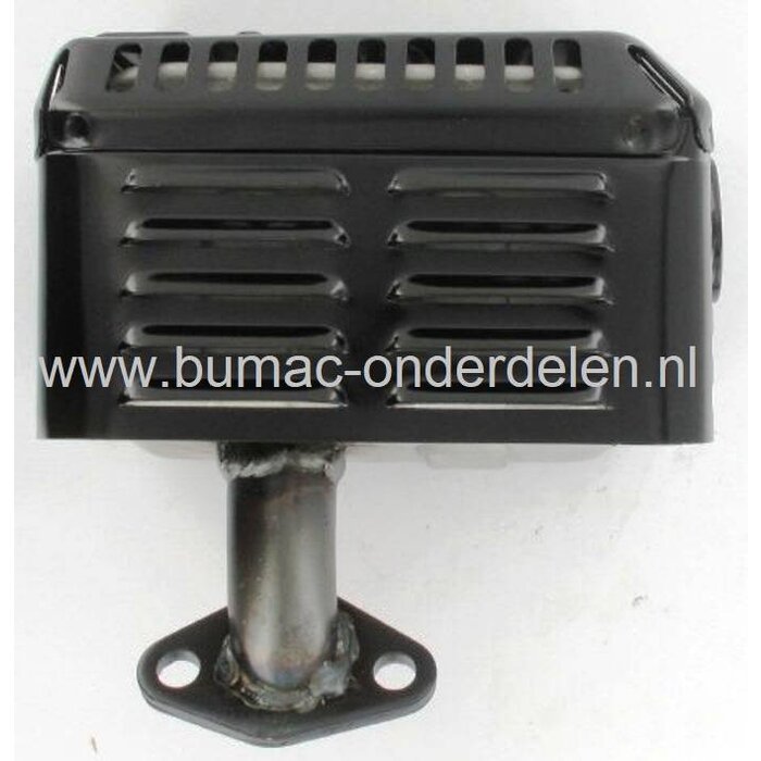 Uitlaat voor Honda GX110 - GX120 - GX140 - GX160 Motor op Waterpomp - Tuinfrees - Generator - Trilplaat - Houtversnipperaar - Aggregaat enz, Uitlaat met Hitteschild Compleet