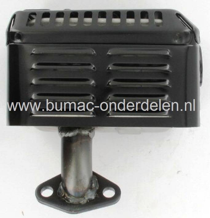 Uitlaat voor Honda GX110 - GX120 - GX140 - GX160 Motor op Waterpomp - Tuinfrees - Generator - Trilplaat - Houtversnipperaar - Aggregaat enz, Uitlaat met Hitteschild Compleet