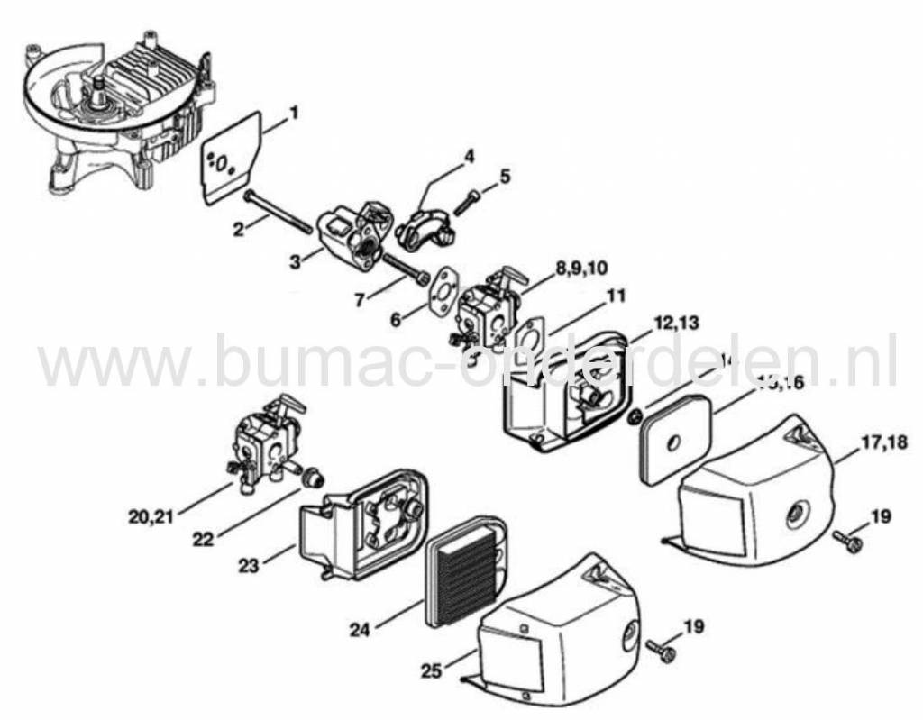 Inlaatpakking voor Stihl Heggenschaar HS81, HS81R, HS81T, Spruitstukpakking, Dichting voor Stihl HS 81, HS 81 R, HS 81 T Heggenschaar, Haagschaar
