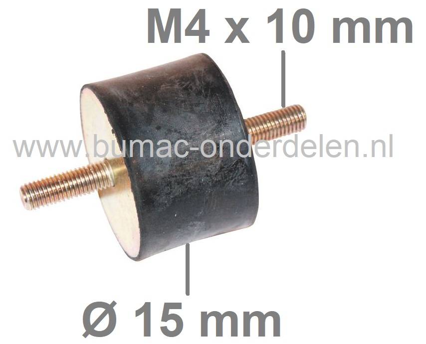 Trillingsdemper Universeel voor Grasmaaiers, Zitmaaiers, Trilplaten, Aggregaten, Generatoren, Minikranen, Tuinfrezen, Hakfrezen, Motorrubbers, Ophangrubbers, Motorsteun, Antivibratierubbers
