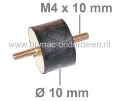 Vibratiedemper Universeel voor Grasmaaiers, Zitmaaiers, Frontmaaiers, Tuintrekkers, Houtversnipperaars, Aggregaat, Generator, Waterpomp, Tuinfrees, Kart, Trillingsdempers, Ophangrubbers, Motorrubbers