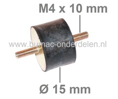 Trillingsdemper Universeel voor Grasmaaiers, Zitmaaiers, Trilplaten, Aggregaten, Generatoren, Minikranen, Tuinfrezen, Hakfrezen, Motorrubbers, Ophangrubbers, Motorsteun, Antivibratierubbers