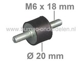 Antivibratierubber Universeel voor Grasmaaiers, Zitmaaiers, Frontmaaiers, Generator, Trilplaat, Waterpomp, Aggregaat, Tuinfrees, Houtversnipperaar, Hakfrees, Kart, Trillingsdempers, Ophangrubbers, Motorrubbers, Motorsteun, Vibratiedempers