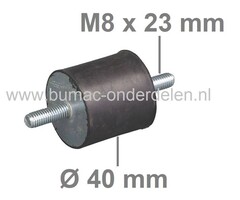 Trillingsdemper Universeel voor Zitmaaiers, Grasmaaiers, Generator, Aggregaat, Tuinfrees, Trilplaat, Houtversnipperaar, Waterpomp, Hakfrees, Kantensnijder, Kart, Antivibratierubbers, Ophangrubbers, Motorsteunen, Motorrubbers, Vibratiedempers, onderdeel