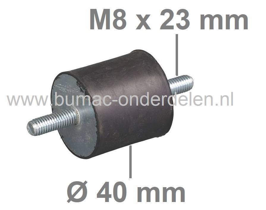 Trillingsdemper Universeel voor Zitmaaiers, Grasmaaiers, Generator, Aggregaat, Tuinfrees, Trilplaat, Houtversnipperaar, Waterpomp, Hakfrees, Kantensnijder, Kart, Antivibratierubbers, Ophangrubbers, Motorsteunen, Motorrubbers, Vibratiedempers,  onderdeel