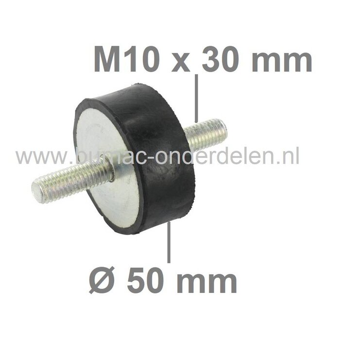 Vibratiedemper Universeel voor Grasmaaiers, Zitmaaiers, Trilplaten, Aggregaten, Generatoren, Minikranen, Tuinfrezen, Hakfrezen, Trillingsdempers, Motorrubbers, Ophangrubbers, Motorsteun, Antivibratierubbers