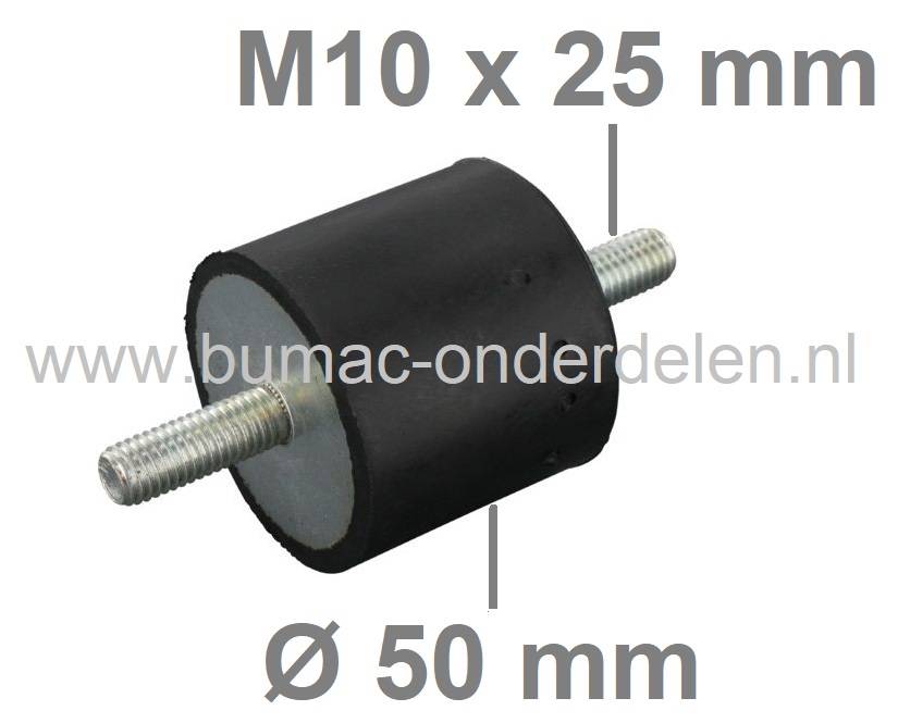 Antivibratierubber Universeel voor Grasmaaiers, Zitmaaiers, Frontmaaiers, Generator, Trilplaat, Waterpomp, Aggregaat, Tuinfrees, Houtversnipperaar, Hakfrees, Kart, Trillingsdempers, Ophangrubbers, Motorrubbers, Motorsteun, Vibratiedempers