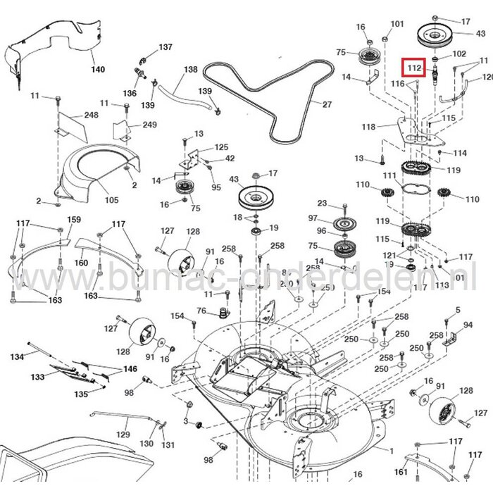 As voor V snaar Poelie Aandrijving Messen bij Husqvarna. Partner, Jonsered, Mcculloch, Lazer, Wizard Zitmaaier TC138, TC142, TC238, TC242, TC338, TC342, CT153, CT154, CTH163, CTH164, CTH173, CTH174, CTH184, CTH194, CTH204, CTH224, CTH2138R en CTH2642