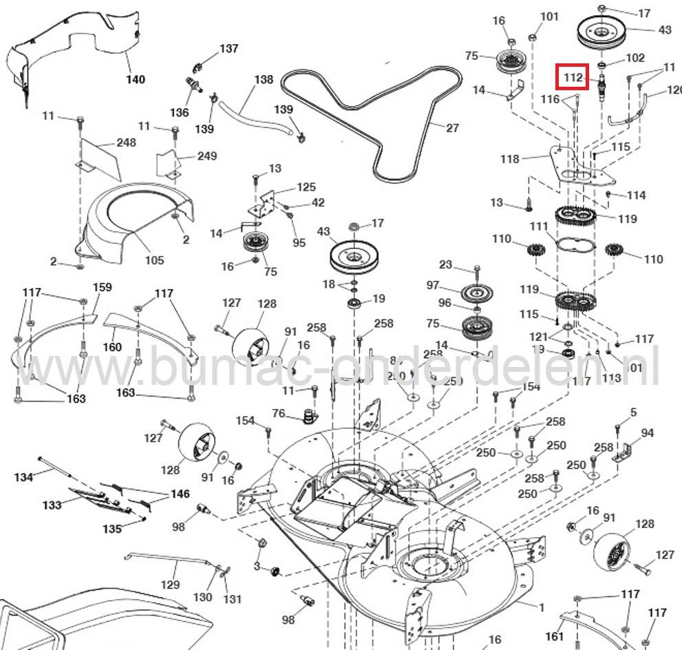 As voor V snaar Poelie Aandrijving Messen bij Husqvarna. Partner, Jonsered, Mcculloch, Lazer, Wizard Zitmaaier TC138, TC142, TC238, TC242, TC338, TC342, CT153, CT154, CTH163, CTH164, CTH173, CTH174, CTH184, CTH194, CTH204, CTH224, CTH2138R en CTH2642