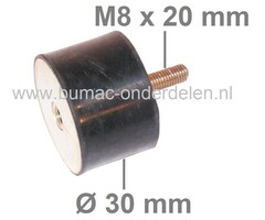Motorrubber Universeel voor Zitmaaiers, Grasmaaiers, Generator, Aggregaat, Tuinfrees, Trilplaat, Houtversnipperaar, Waterpomp, Hakfrees, Kantensnijder, Kart, Antivibratierubbers, Ophangrubbers, Motorsteunen, Trillingsdempers, Motorrubbers, Vibratiedempers
