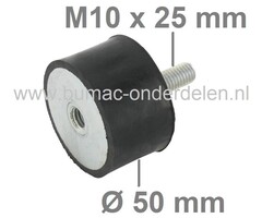 Trillingsdemper Type-B Universeel voor Zitmaaiers, Grasmaaiers, Generator, Aggregaat, Tuinfrees, Trilplaat, Houtversnipperaar, Waterpomp, Hakfrees, Kantensnijder, Kart, Antivibratierubbers, Ophangrubbers, Motorsteunen, Motorrubbers, Vibratiedempers