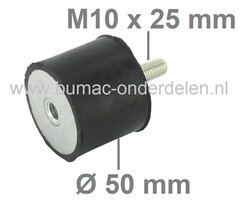 Trillingsdemper Type-B Universeel voor Zitmaaiers, Grasmaaiers, Generator, Aggregaat, Tuinfrees, Trilplaat, Houtversnipperaar, Waterpomp, Hakfrees, Kantensnijder, Kart, Antivibratierubbers, Ophangrubbers, Motorsteunen, Motorrubbers, Vibratiedempers