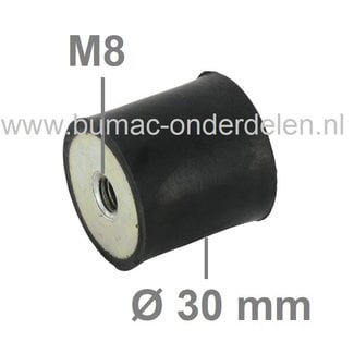 Motorrubber Universeel Type-C voor Zitmaaiers, Grasmaaiers, Generator, Aggregaat, Tuinfrees, Trilplaat, Houtversnipperaar, Waterpomp, Hakfrees, Kantensnijder, Kart, Antivibratierubbers, Ophangrubbers, Motorsteunen, Trillingsdempers, Motorrubbers, Vibratie