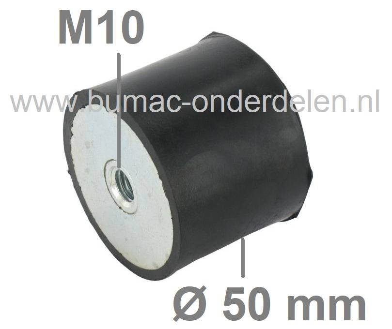 Ophangrubber Universeel Type-C voor Grasmaaiers, Zitmaaiers, Frontmaaiers, Aggregaat, Houtversnipperaar, Trilplaat, Waterpomp, Tuinfrees, Hakfrees, Kantensnijder, Trillingsdempers, Vibratiedempers, Motorrubbers, Antivibratierubbers