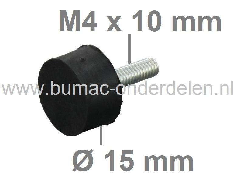 Trillingsdemper Type-D Universeel voor Zitmaaiers, Grasmaaiers, Generator, Aggregaat, Tuinfrees, Trilplaat, Houtversnipperaar, Waterpomp, Hakfrees, Kantensnijder, Kart, Antivibratierubbers, Ophangrubbers, Motorsteunen, Motorrubbers, Vibratiedempers