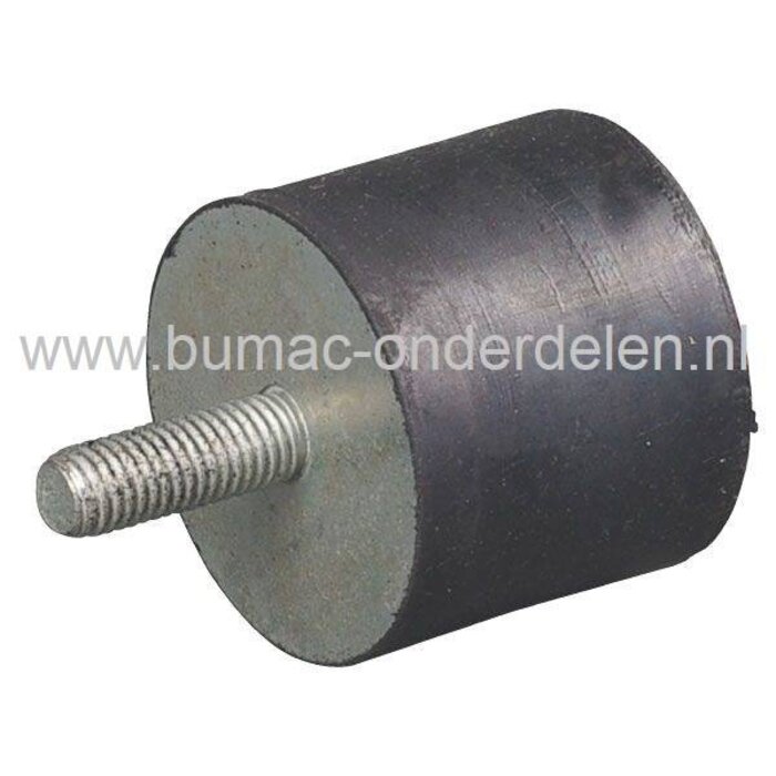 Motorrubber Universeel Type-D voor Grasmaaiers, Zitmaaiers, Frontmaaiers, Aggregaat, Houtversnipperaar, Trilplaat, Waterpomp, Tuinfrees, Hakfrees, Kantensnijder, Trillingsdempers, Vibratiedempers, Ophangrubbers, Motorrubbers